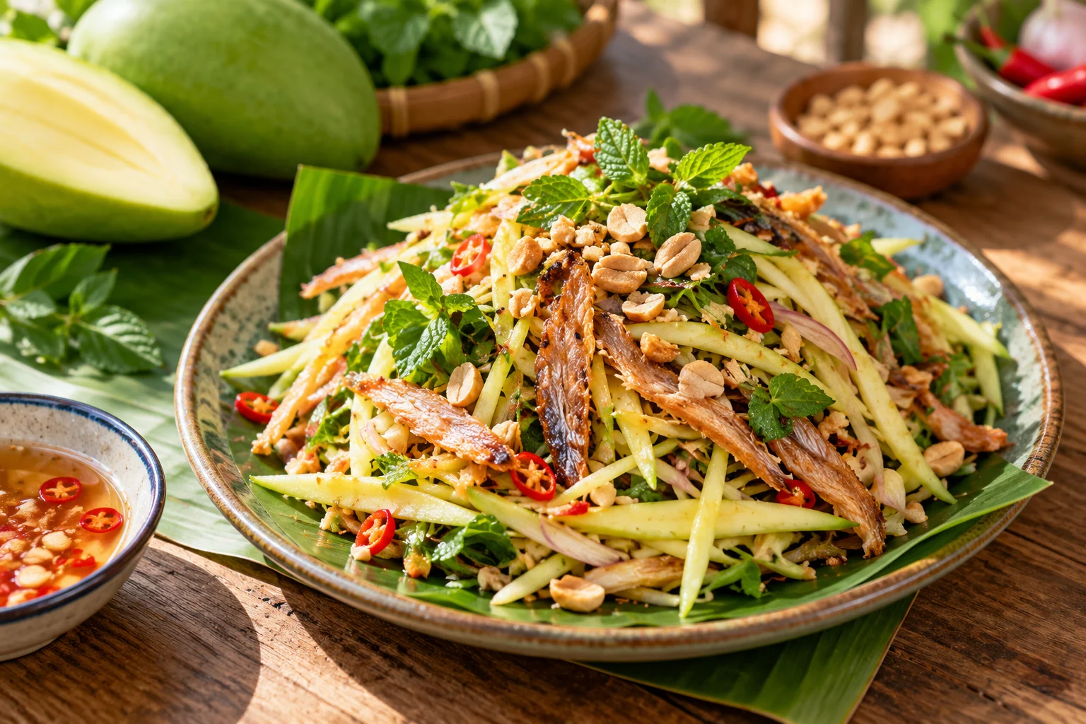 Gợi ý dọn gỏi xoài khô cá